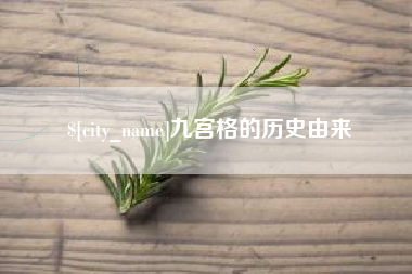 临邑九宫格的历史由来