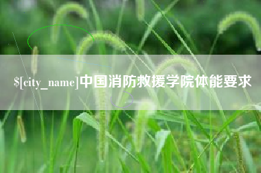 临邑中国消防救援学院体能要求