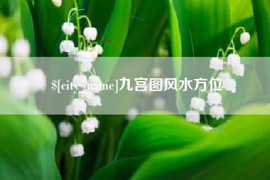 临邑九宫图风水方位