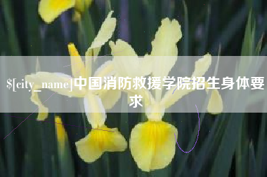 临邑中国消防救援学院招生身体要求