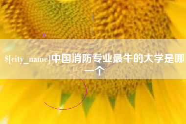 临邑中国消防专业最牛的大学是哪一个