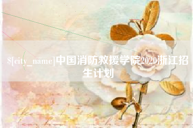 临邑中国消防救援学院2020浙江招生计划