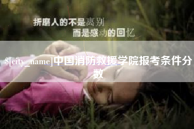 临邑中国消防救援学院报考条件分数