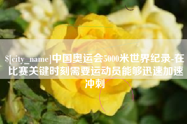 临邑中国奥运会5000米世界纪录-在比赛关键时刻需要运动员能够迅速加速冲刺