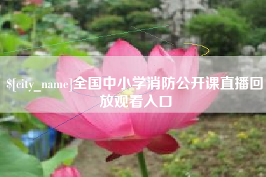 临邑全国中小学消防公开课直播回放观看入口