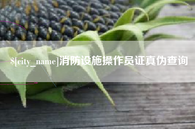 临邑消防设施操作员证真伪查询