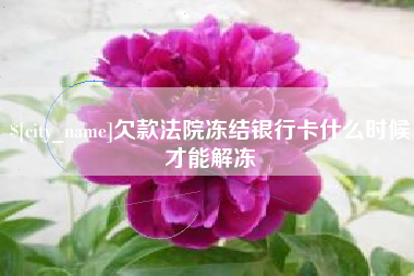 临邑欠款法院冻结银行卡什么时候才能解冻