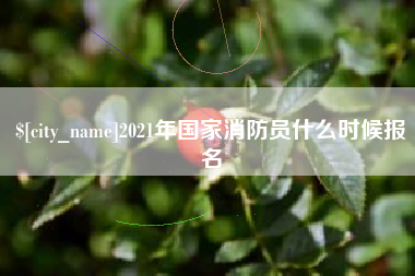 临邑2021年国家消防员什么时候报名