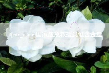 临邑国家应急救援员证含金量