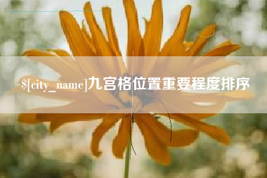 临邑九宫格位置重要程度排序