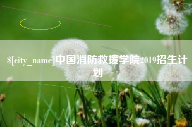 临邑中国消防救援学院2019招生计划