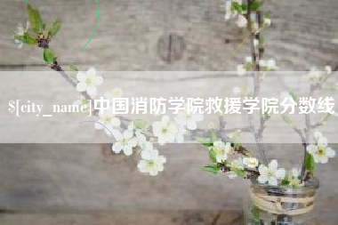 临邑中国消防学院救援学院分数线